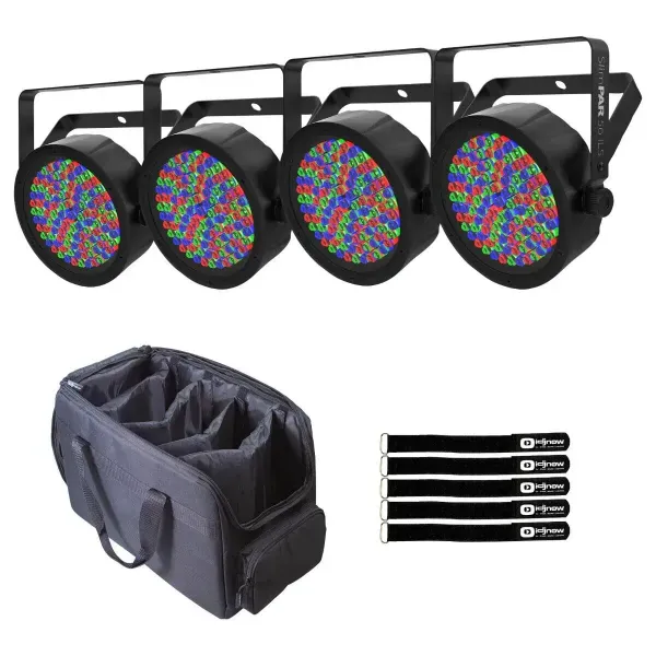 Светодиодный прибор Chauvet DJ SlimPAR 56 ILS RGB LED с аксессуарами (4 штуки)