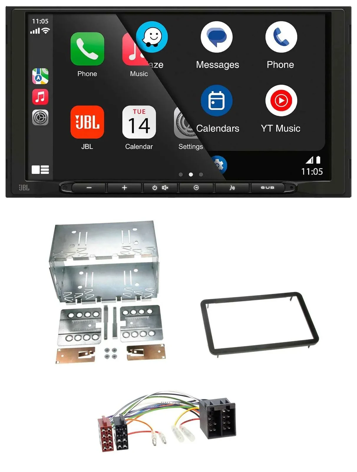 JBL USB 2DIN MP3 Bluetooth AUX Autoradio für Alfa Romeo 159 Brera Spider ab 05