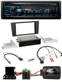 Автомагнитола для Audi A4 B5 1999–2001 Alpine USB, Bluetooth, DAB, поддержка кнопок на руле