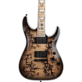 Schecter C-1 Electro-Resin Electric Guitar - Natural with Black Burst