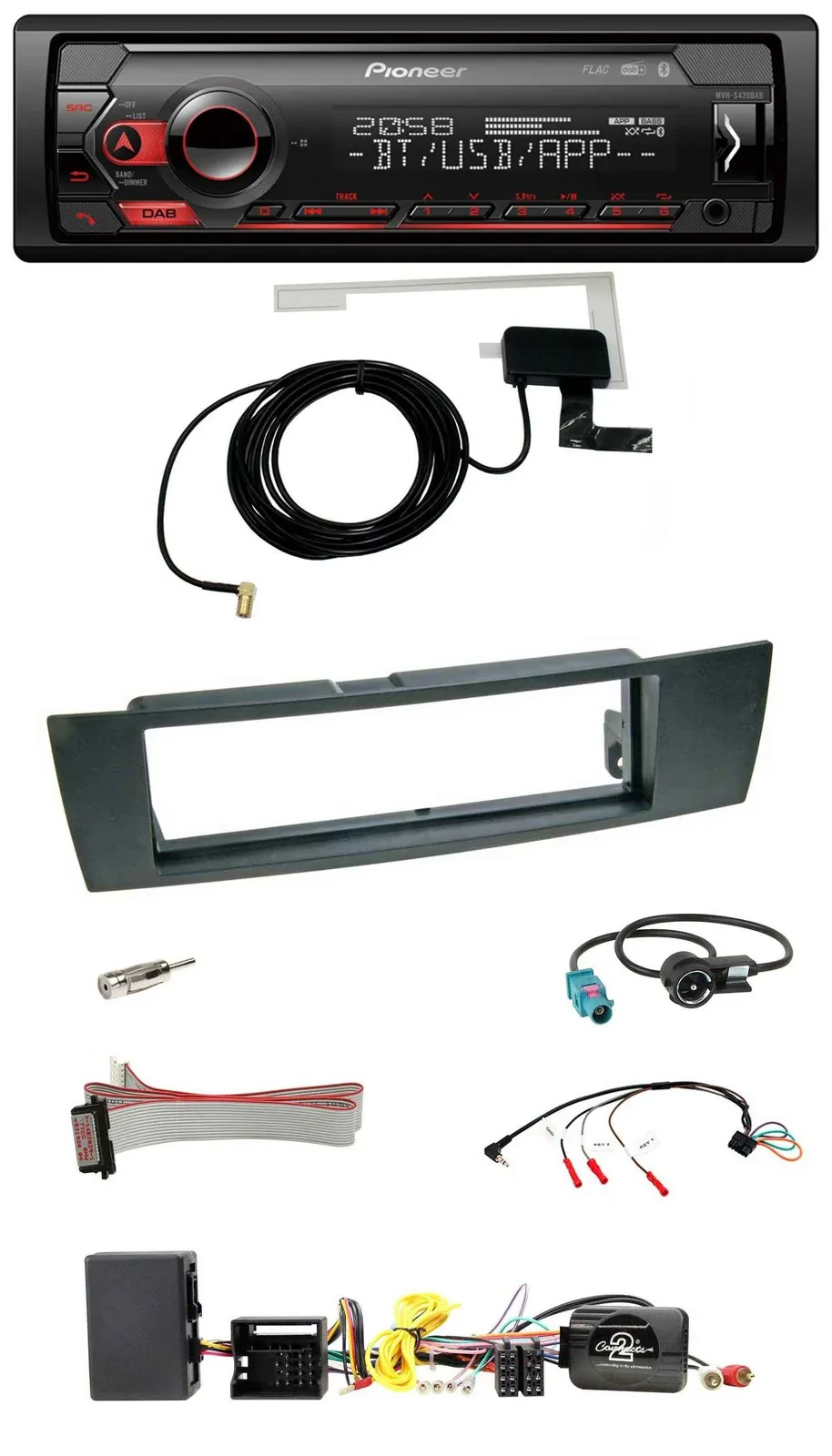 Pioneer DAB USB Lenkrad Bluetooth Autoradio für BMW 1er E87 2004-2013 Aktiv