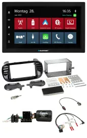 Blaupunkt Lenkrad Bluetooth DAB 2DIN USB Autoradio für Fiat 500 Fakra 08-15 schw