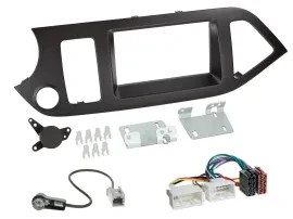 Einbauset Doppel DIN Autoradio für Kia Picanto ab 11 ohne Start-Stop