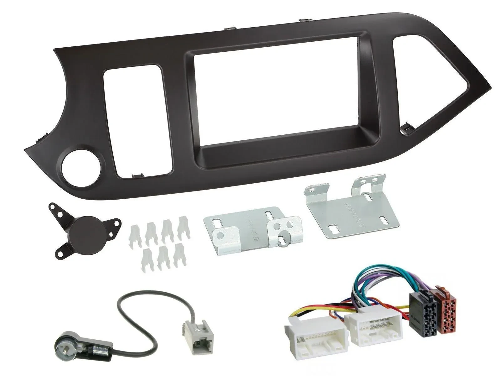 Einbauset Doppel DIN Autoradio für Kia Picanto ab 11 ohne Start-Stop