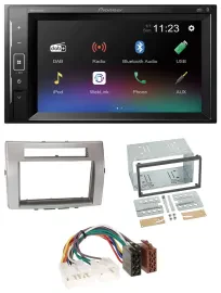 Автомагнитола для Toyota Corolla Verso (2004–2009) Pioneer 2DIN, DAB, MP3, Bluetooth, USB, серебристая