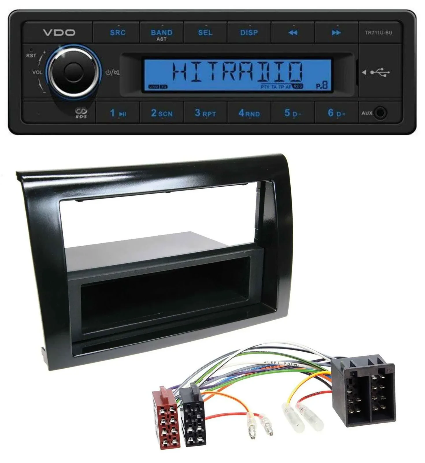 VDO AUX 1DIN MP3 USB Autoradio für Fiat Bravo (ab 2007)