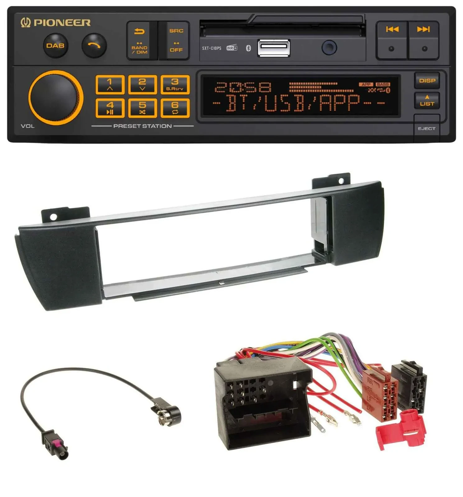 Pioneer DAB MP3 USB Bluetooth Autoradio für BMW X3 (bis 2007)
