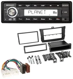 Continental USB 1DIN AUX DAB MP3 Autoradio für Toyota Corolla ab 2009 schwarz