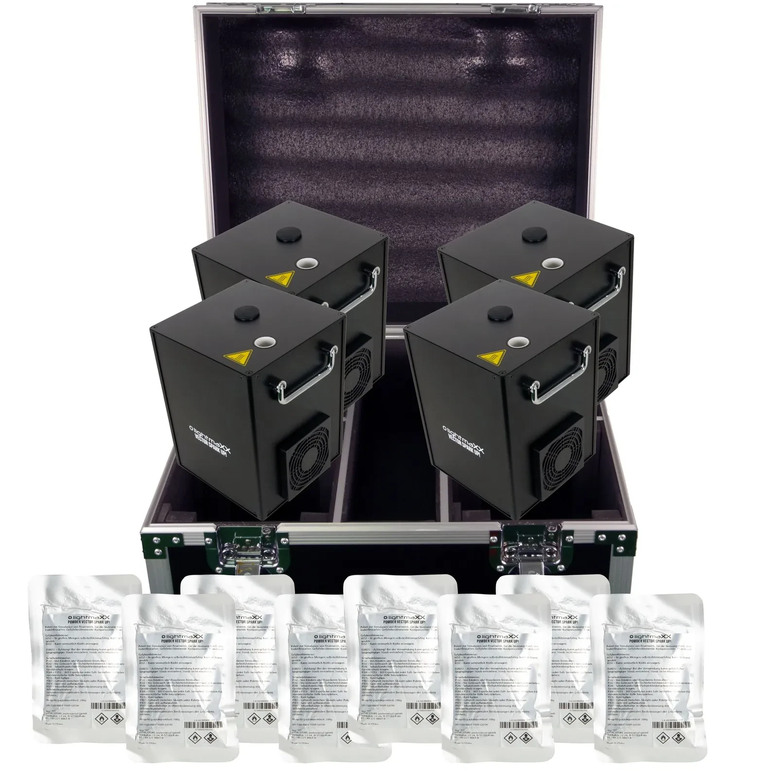 Комплект светового оборудования lightmaXX VECTOR Spark UP Quad (набор, 4 шт.), DMX, пульт ДУ, 650W