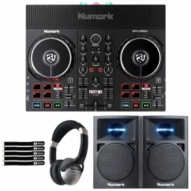 Numark Party Mix Live Built In Light Show & Speakers DJ Controller w Monitors