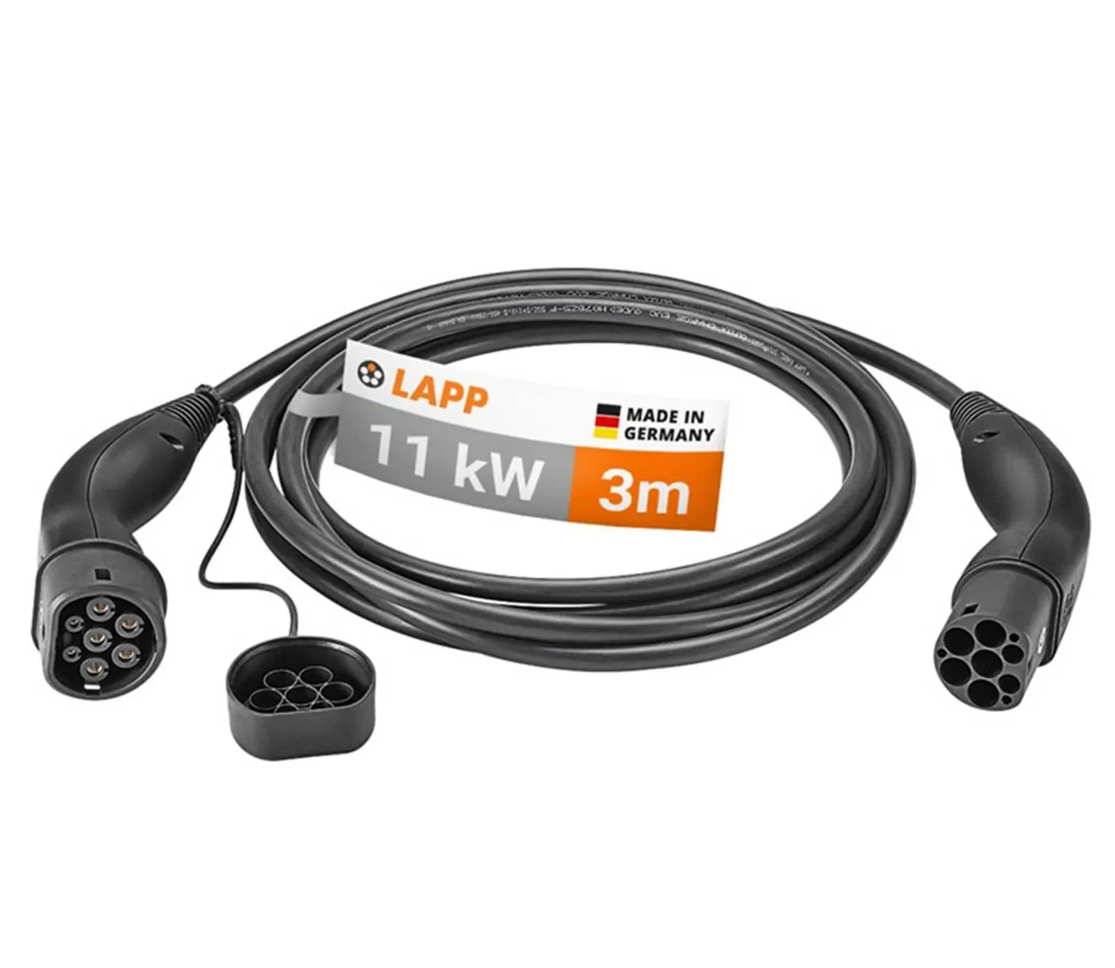 Lapp Mobility Ladekabel Typ 2 Mode 3 20 A 3-phasig bis zu 11 kW 3 m schwarz 7574