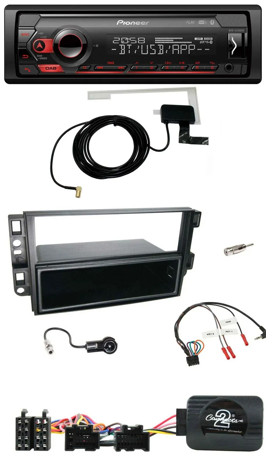 Pioneer DAB USB Lenkrad Bluetooth Autoradio für Chevrolet Aveo Captiva 2006-2011