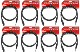 Коммутационный кабель Rockville RCXFB6B Black 1.8 м (8 штук)