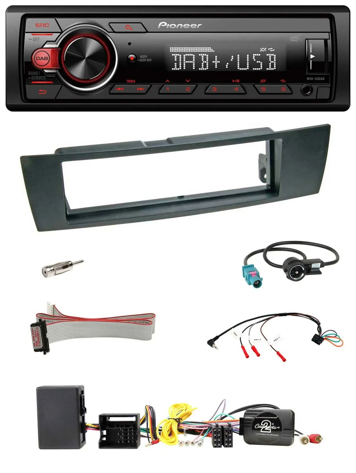 Pioneer MP3 1DIN DAB USB Lenkrad Autoradio für BMW 1er E87 2004-2013 Aktiv