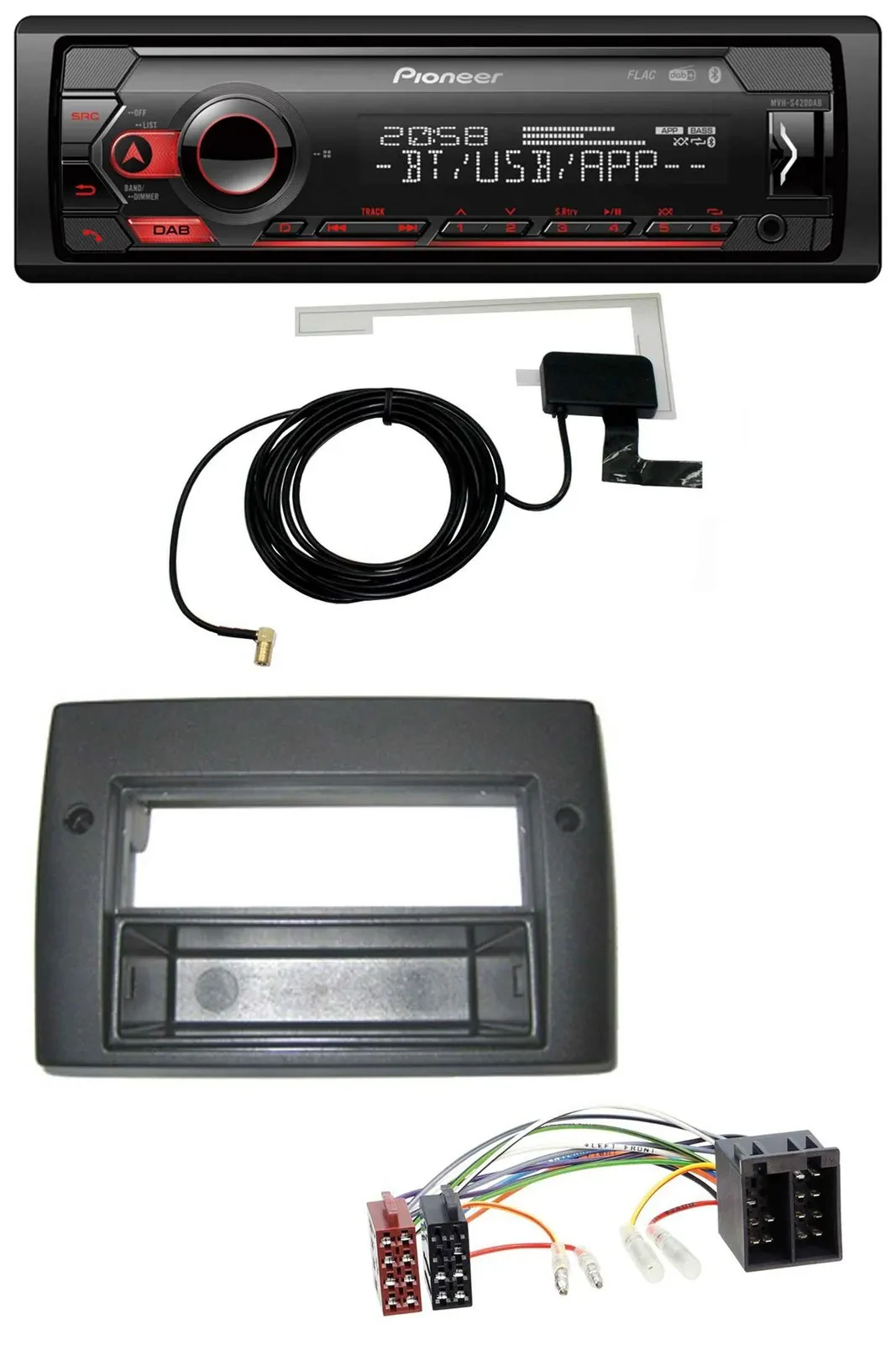 Автомагнитола для Fiat Stilo 192 (2001–2008) Pioneer DAB, USB, MP3, Bluetooth