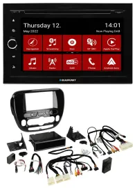 Blaupunkt 2DIN Lenkrad Bluetooth USB TMC DAB Navigation für Kia Soul ab 2014 Kli