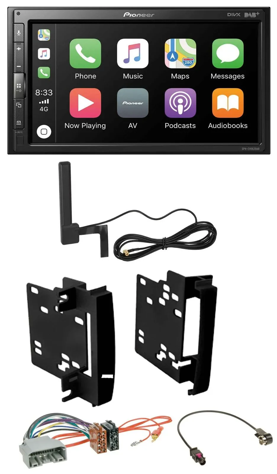 Pioneer USB 2DIN Bluetooth DAB MP3 Autoradio für Chrysler 300C Sebring Dodge Ave