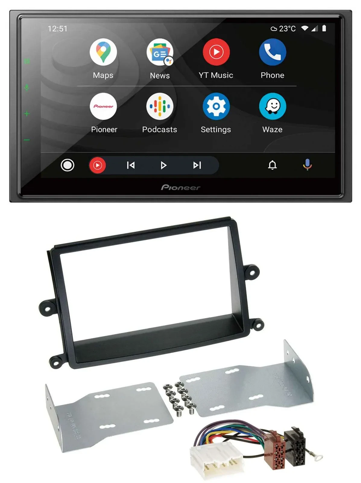 Pioneer USB 2DIN DAB MP3 Bluetooth Autoradio für Mitsubishi L200 (06-15)