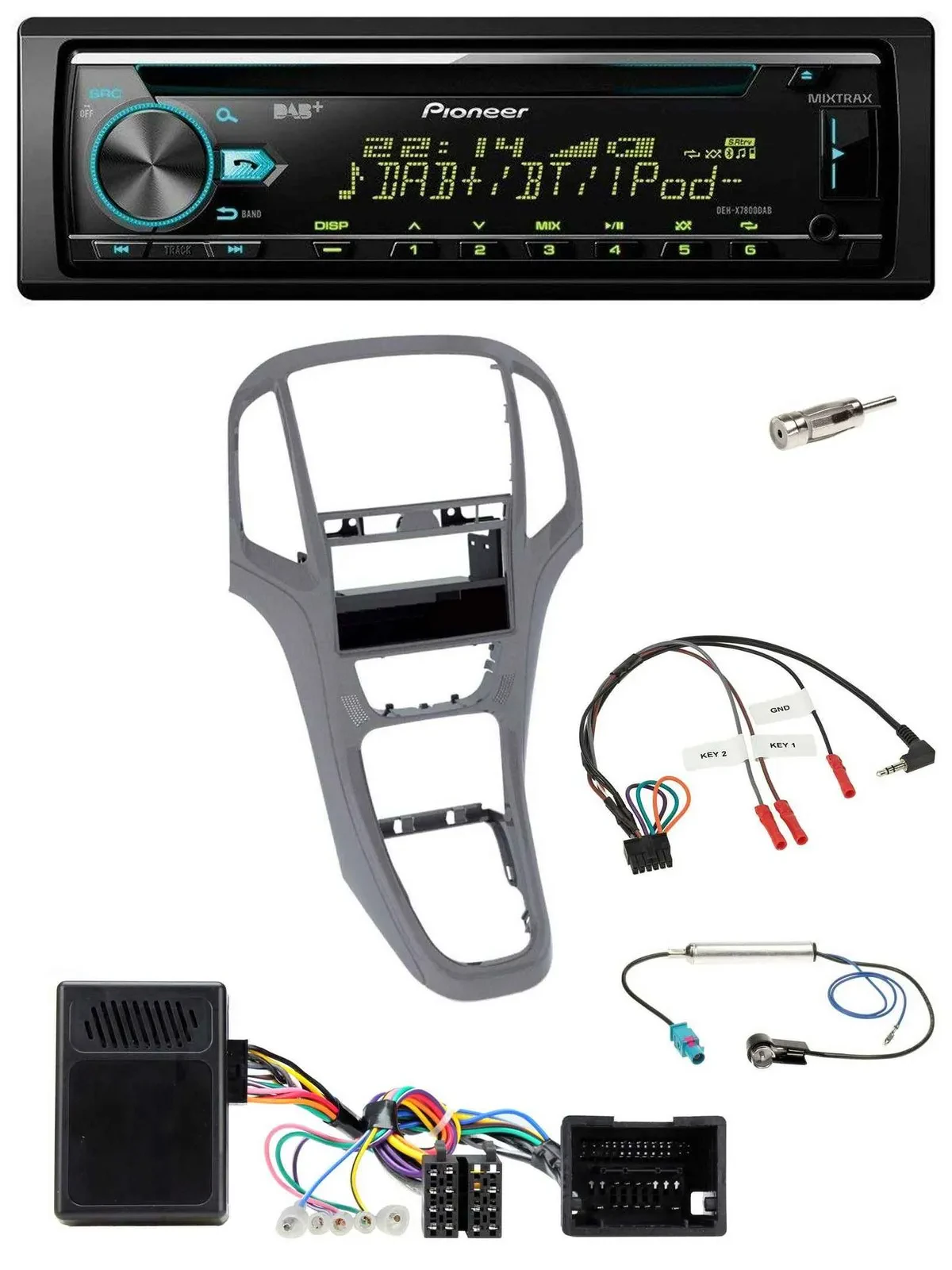 Pioneer DAB Lenkrad CD USB Bluetooth Autoradio für Opel Astra J ab 2009 Titan gr