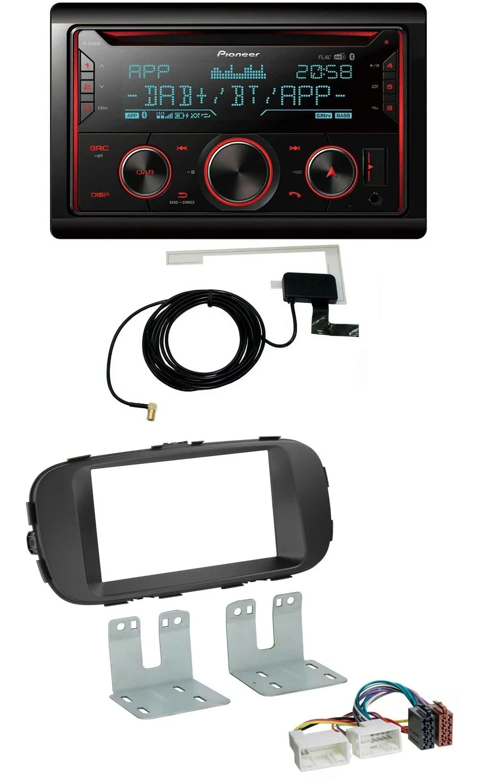 Автомагнитола для Kia Soul (с 2014) Pioneer 2 DIN, CD/MP3, DAB, USB, Bluetooth, черная