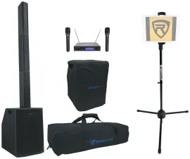 Rockville TITAN ARRAY Karaoke Machine System+Subs+(2) Wireless Mics+Tablet Stand