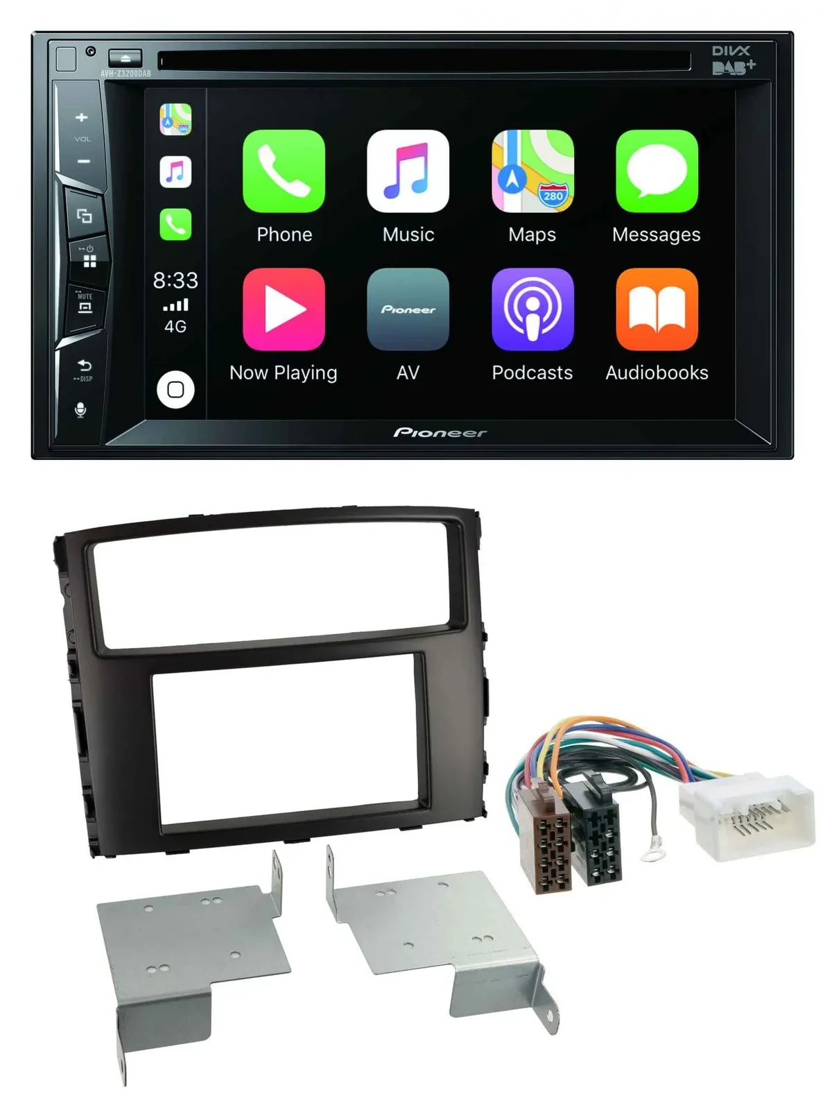 Pioneer MP3 USB DVD Bluetooth DAB 2DIN Autoradio für Mitsubishi Pajero Shogun ab