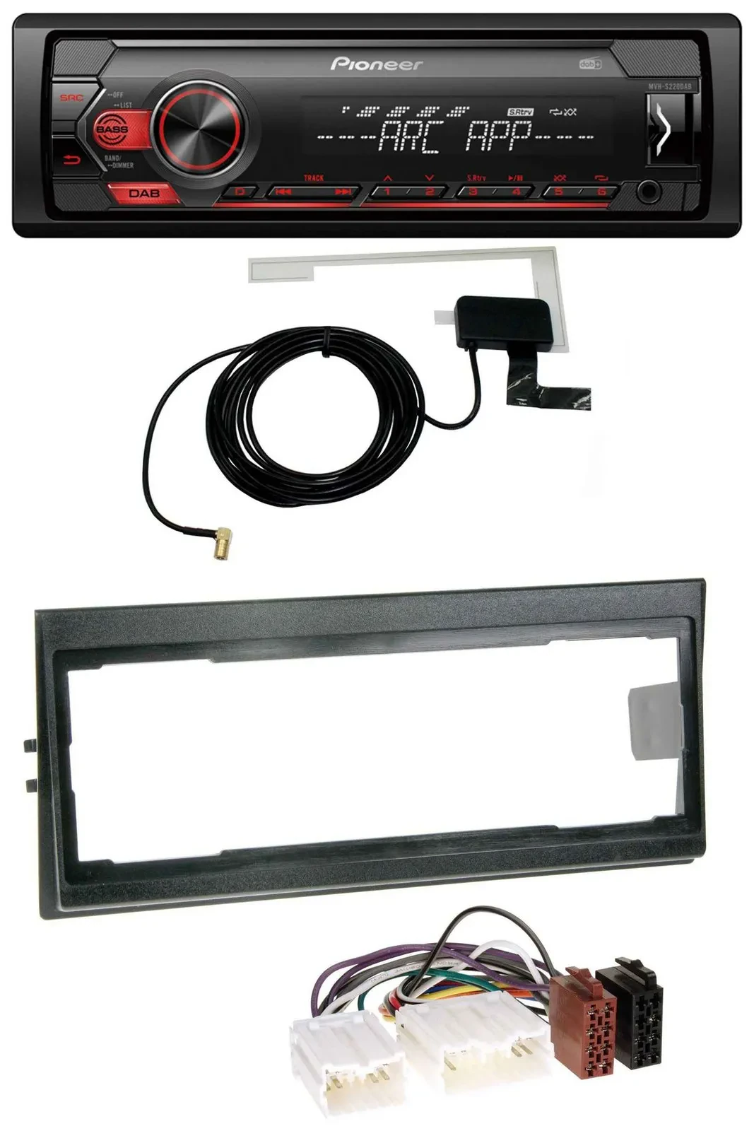 Pioneer 1DIN USB DAB MP3 AUX Autoradio für Volvo 940, 960, S40 (bis 2000)