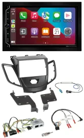 ESX 2DIN DAB USB Lenkrad Bluetooth Autoradio für Ford Fiesta 10-17 schwarz
