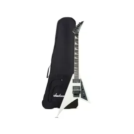 Jackson JS Series Rhoads JS32 6 String Right Handed Ivory Electric Guitar Bundle
