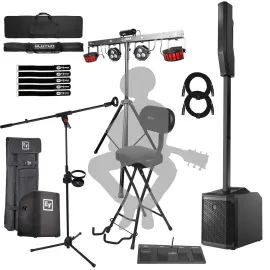 Electro-Voice EVOLVE 30M Black Column PA Speaker Performer Guitarist Light Pack