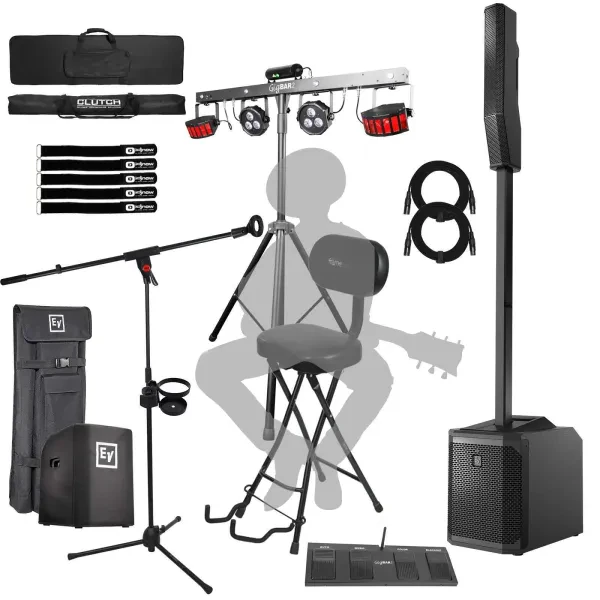 Electro-Voice EVOLVE 30M Black Column PA Speaker Performer Guitarist Light Pack