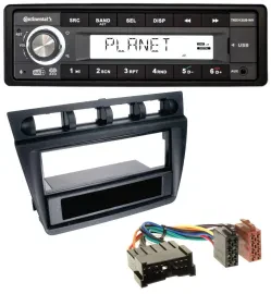 Continental USB 1DIN AUX DAB MP3 Autoradio für Kia Picanto (ab 2006) - schwarz