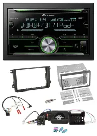 Pioneer Bluetooth Lenkrad DAB 2DIN USB CD Autoradio für VW Amarok Beetle EOS Cad