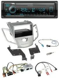 Kenwood Bluetooth Lenkrad DAB USB Autoradio für Ford Fiesta 2010-17 ohne Display