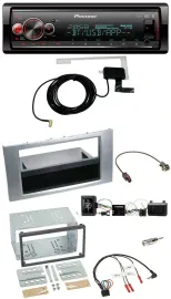 Автомагнитола Pioneer Bluetooth, DAB, USB, совместима с кнопками на руле, для Ford Kuga (2008–2012), серебристая