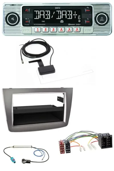 Dietz Bluetooth USB MP3 DAB Autoradio für Alfa Romeo MiTo 955 08-14 ISO dunkelsi