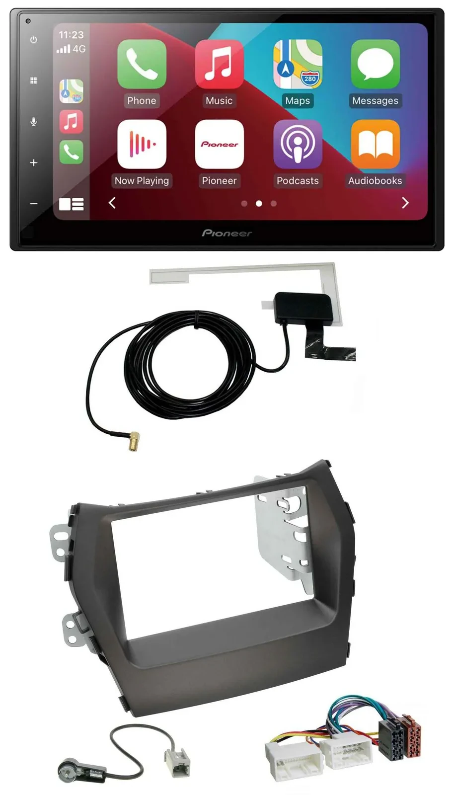 Pioneer USB Bluetooth DAB MP3 2DIN Autoradio für Hyundai Santa Fe ab 12 ohne Nav