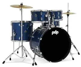 Center Stage 5-Piece Drum Set with Hardware and Cymbals (Royal Blue Sparkle)