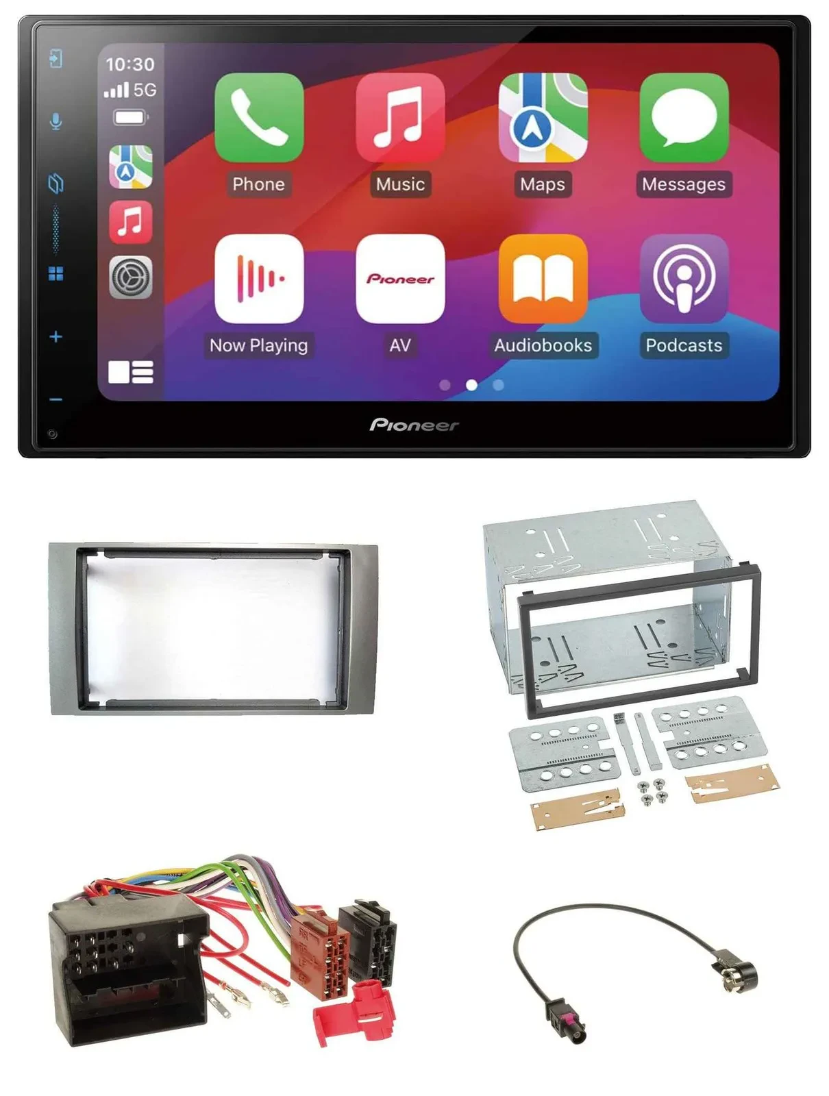 Автомагнитола Pioneer 2DIN, DAB, USB, MP3, Bluetooth для Ford Kuga/Fusion/Transit (2005–2012)