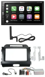 Pioneer USB 2DIN Bluetooth DAB Lenkrad Autoradio für Kia Sportage III 10-15 schw