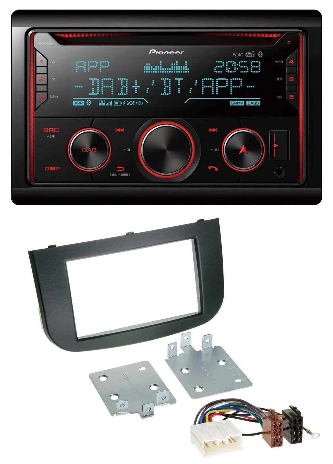 Pioneer 2DIN DAB MP3 Bluetooth USB CD Autoradio für Mitsubishi Colt 2008-2012