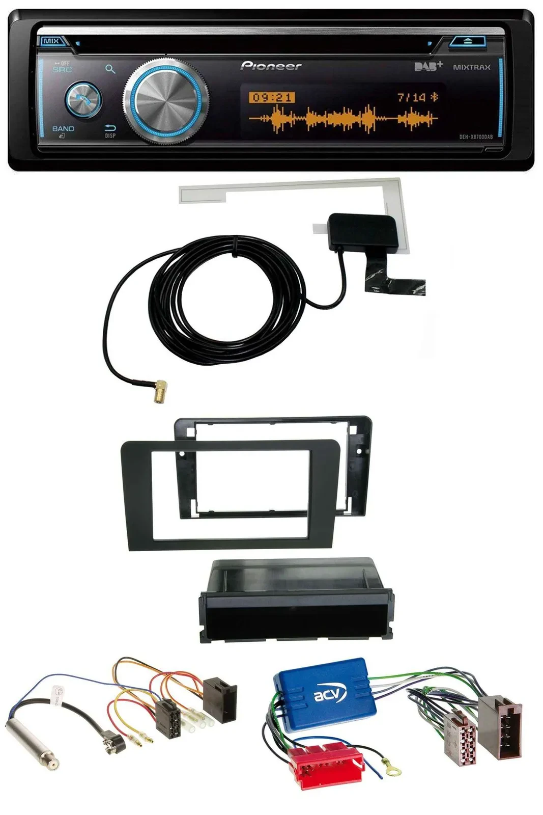 Автомагнитола Pioneer Bluetooth DAB MP3 USB CD для Audi A3 2003–2006 (8P) Symphony