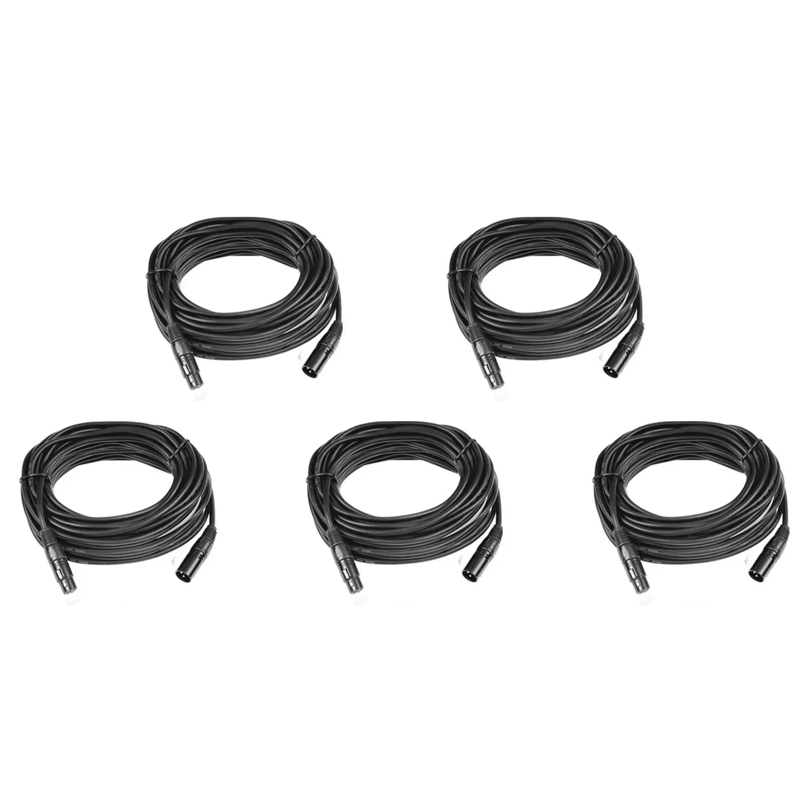 DMX-кабель American DJ DMX25 Black 7.6 м (5 штук)