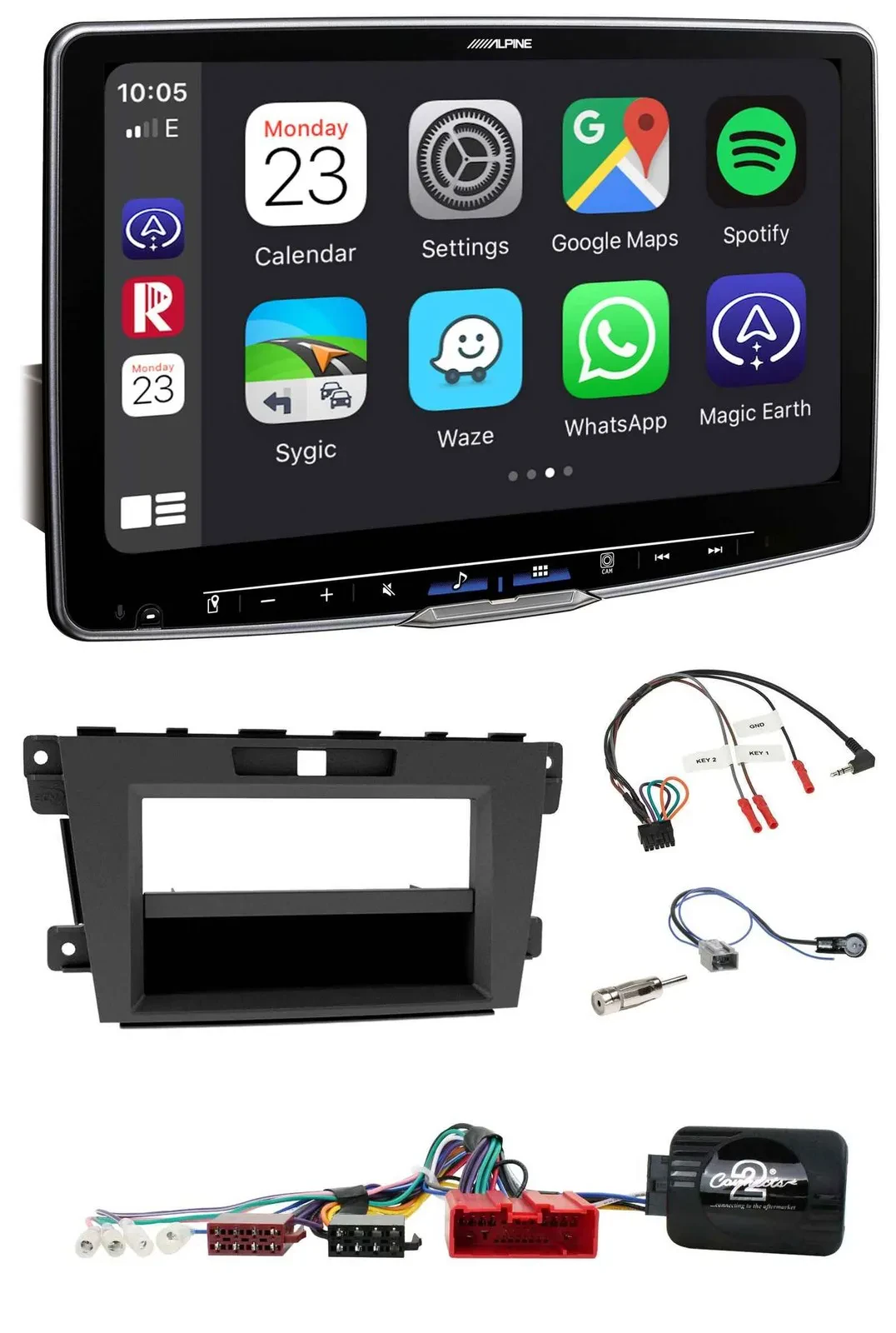 Alpine Lenkrad USB Bluetooth DAB Autoradio für Mazda CX-7 2009-2013
