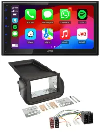 JVC Bluetooth USB MP3 2DIN DAB Autoradio für Citroen Nemo Fiat Fiorino Peugeot B