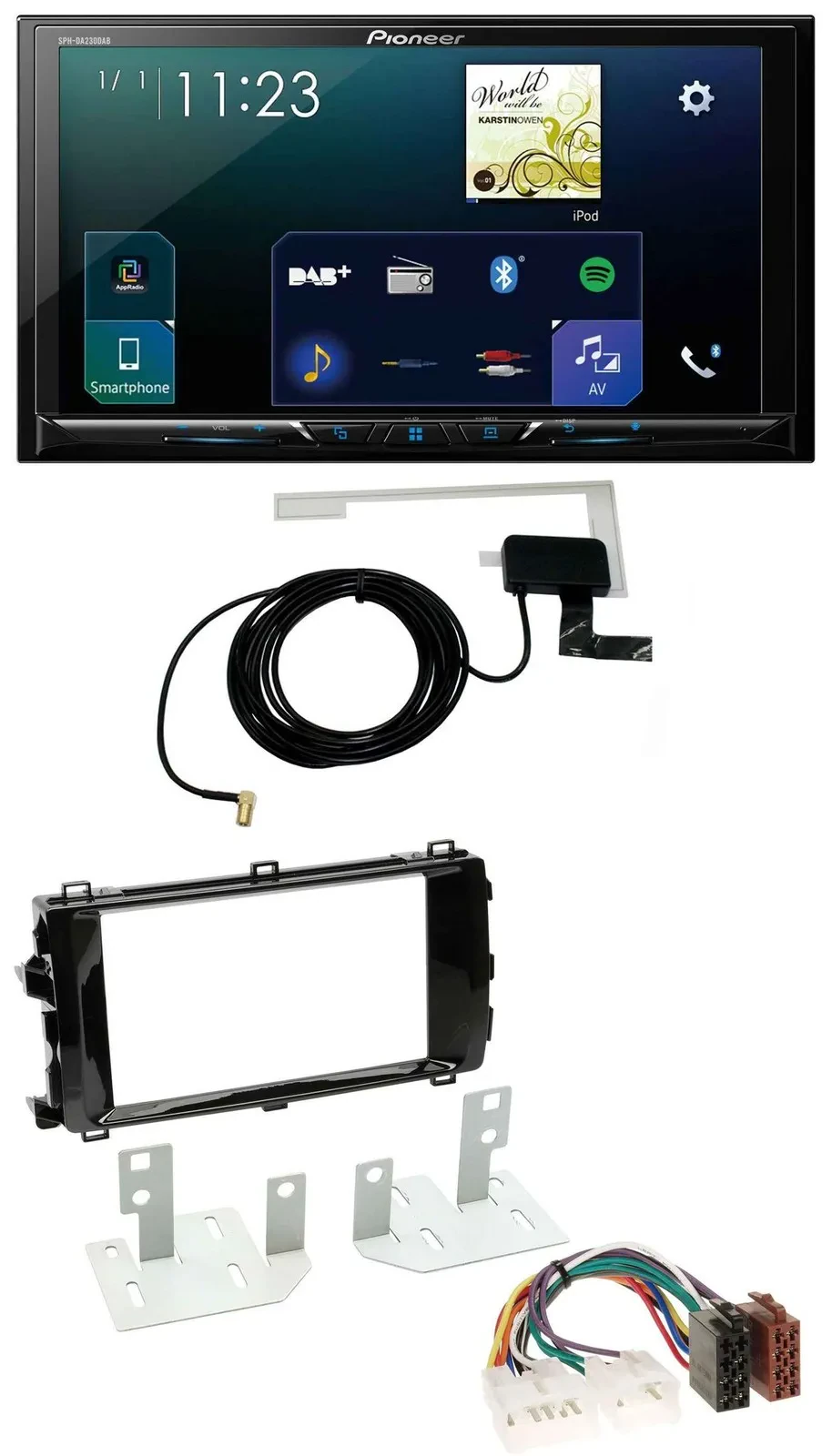 Автомагнитола для Toyota Auris (с 2013) Pioneer 2 DIN, DAB, USB, MP3, Bluetooth