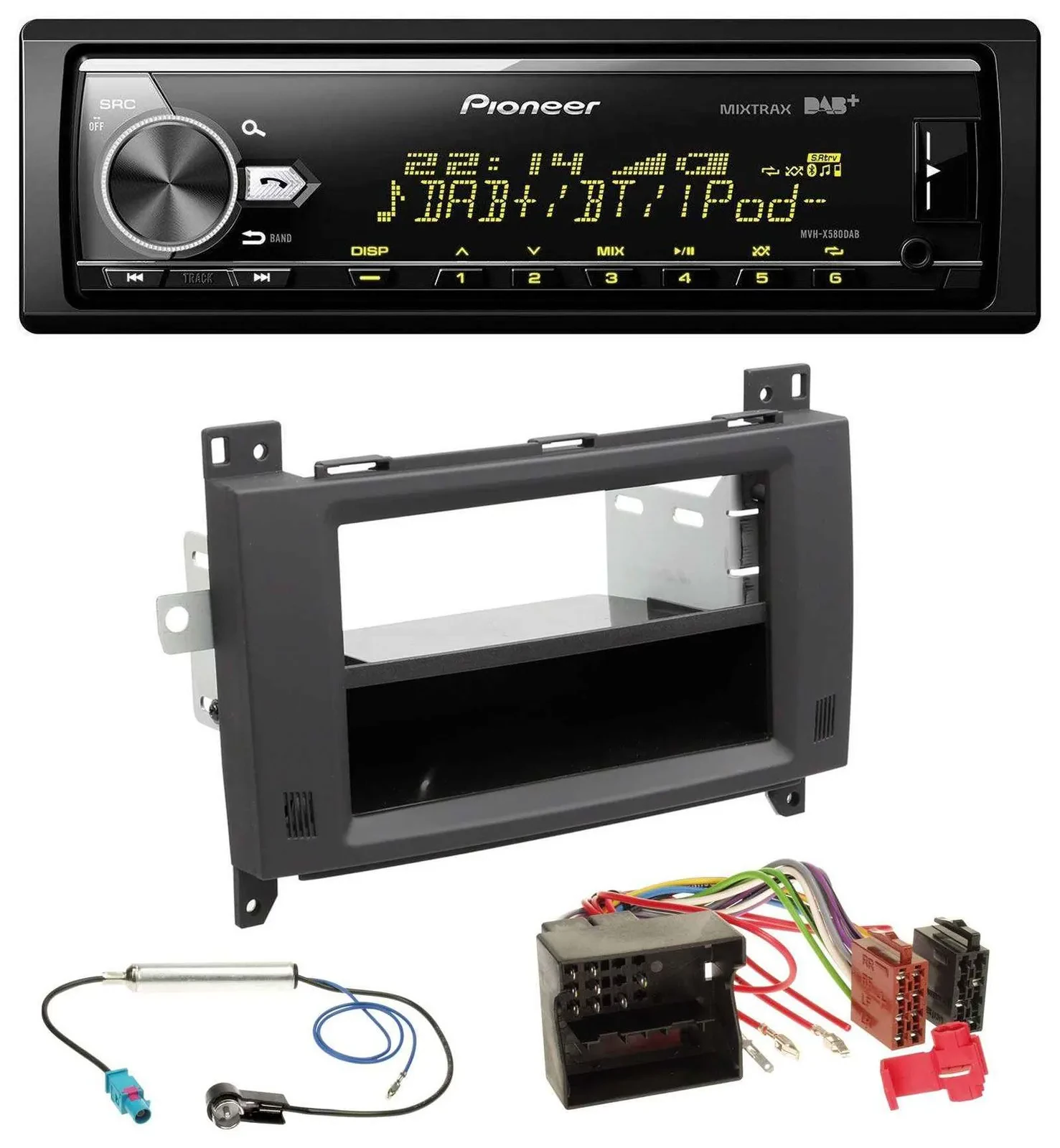Автомагнитола Pioneer Bluetooth USB DAB MP3 для Mercedes Vito/Viano 2006–2014