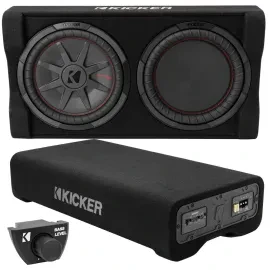 Kicker PTRTP12 Loaded 12" Sealed Shallow-mount Amplified Subwoofer + Enclosure