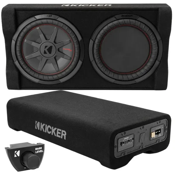 Kicker PTRTP12 Loaded 12" Sealed Shallow-mount Amplified Subwoofer + Enclosure