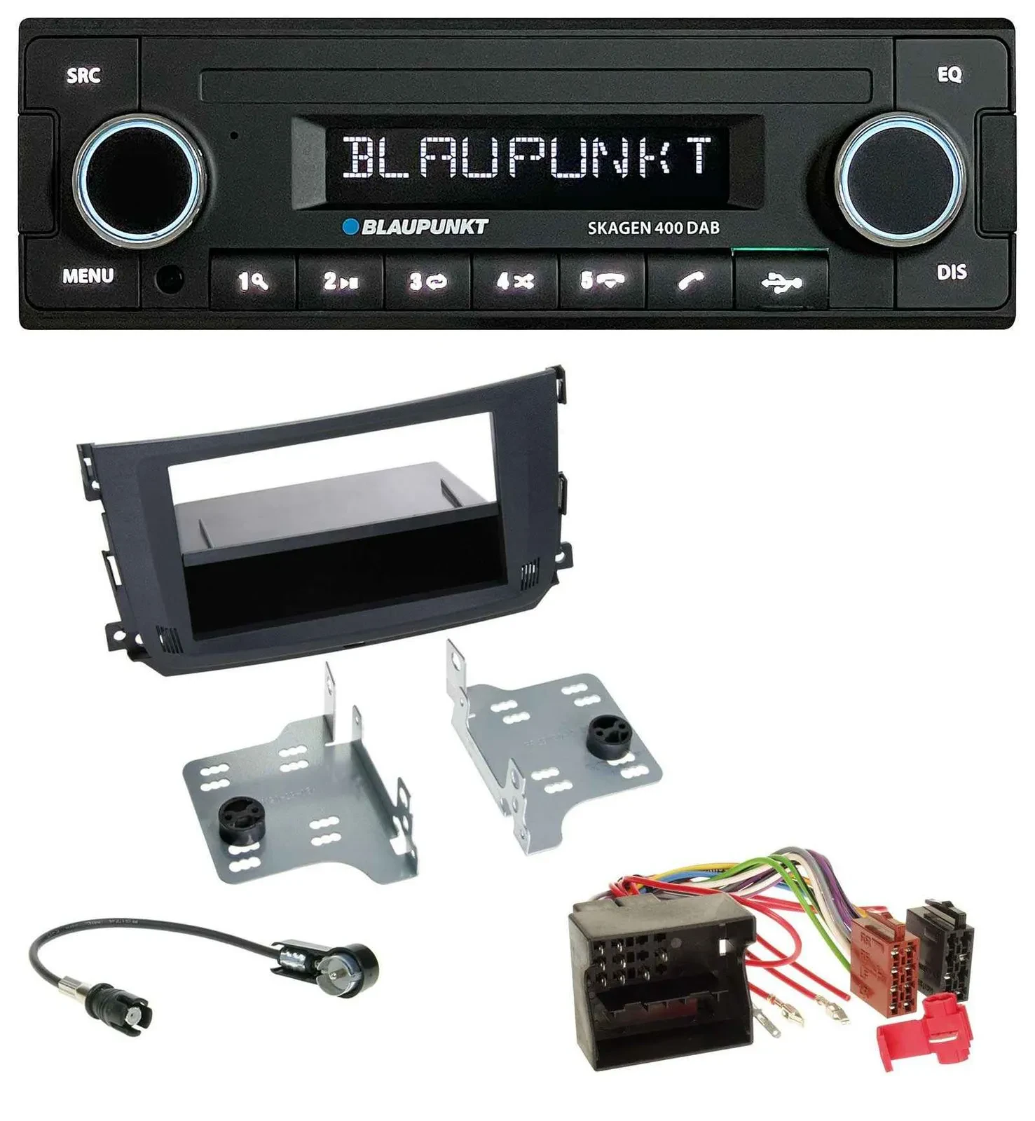 Blaupunkt DAB USB Bluetooth MP3 Autoradio für Smart ForTwo (451, 2010-2015)